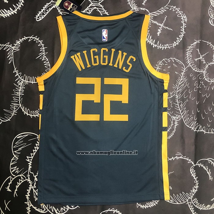 Maglia Golden State Warriors Andrew Wiggins #22 Citta 2018-19 Blu